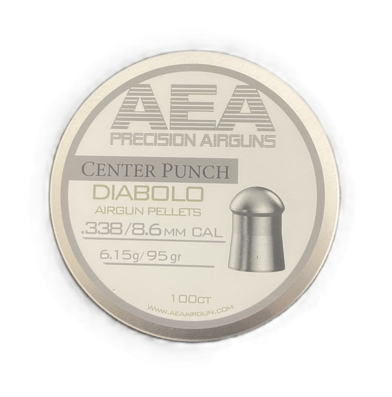 AEA Center Punch Diabolo Pellets .338 Cal / 8.6mm 95gr - 100ct
