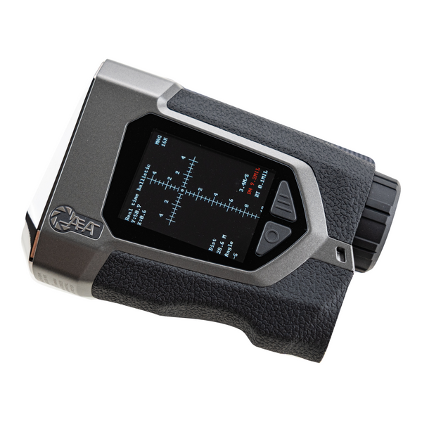 AEA HD7W-BC1500 rangefinder side LCD and textured grip, original photograph cut out on white