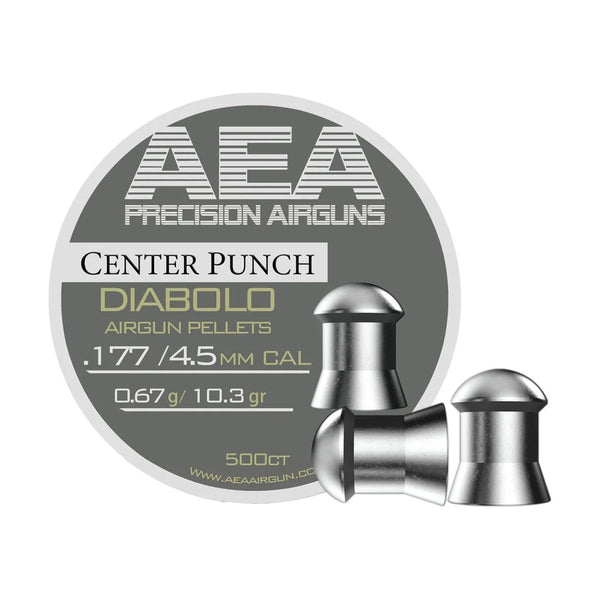 AEA Center Punch Diabolo Pellets .177 Cal / 4.5mm 10.3gr - 500ct