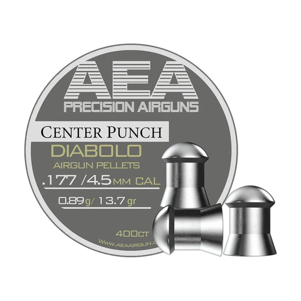 AEA Center Punch Diabolo Pellets .177 Cal / 4.5mm 13.7gr - 400ct