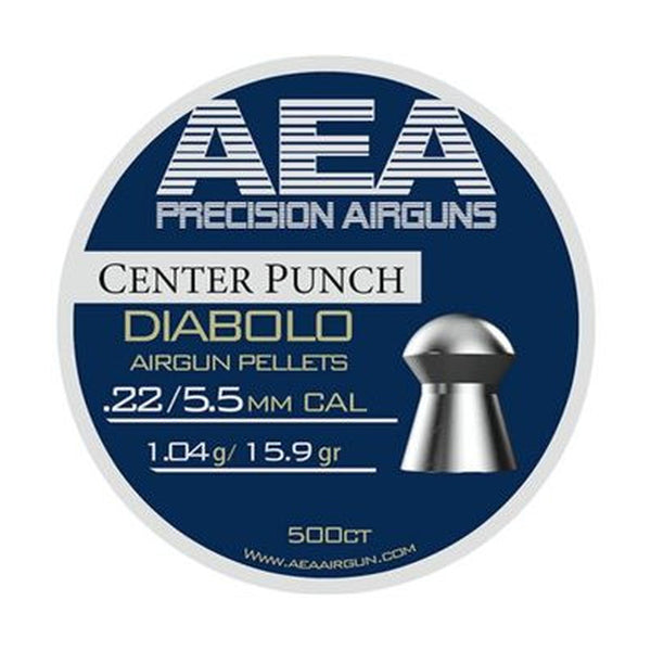 AEA Center Punch Diabolo Pellets .22 Cal / 5.5mm 15.9gr - 500ct