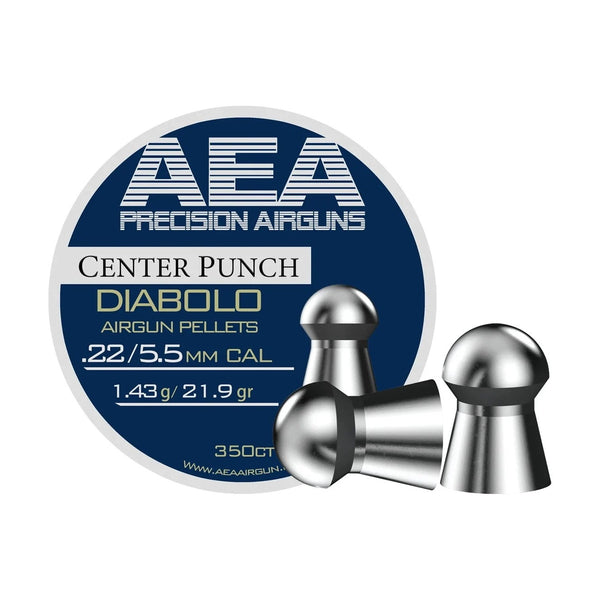 AEA Center Punch Diabolo Pellets .22 Cal / 5.5mm 21.9gr - 350ct