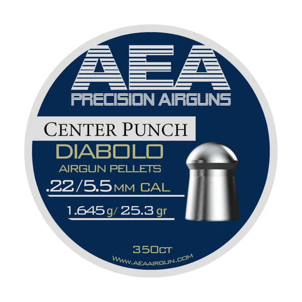 AEA Center Punch Diabolo Pellets .22 Cal / 5.5mm 25.3gr - 350ct