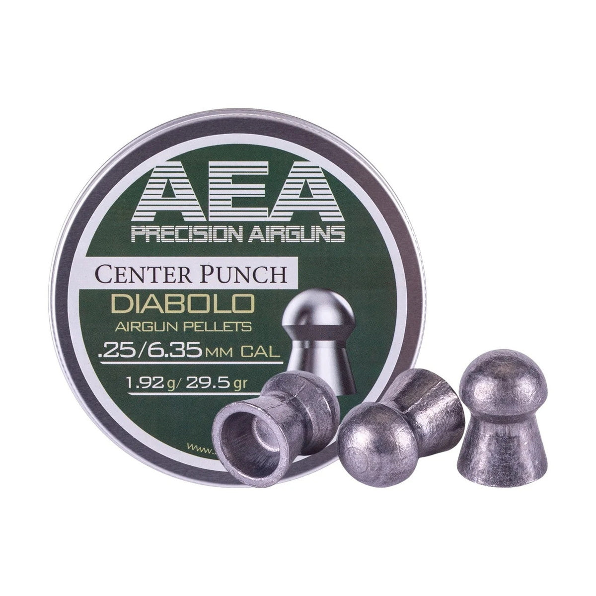 AEA Center Punch Diabolo Pellets .25 Cal / 6.35mm 29.5gr - 300ct
