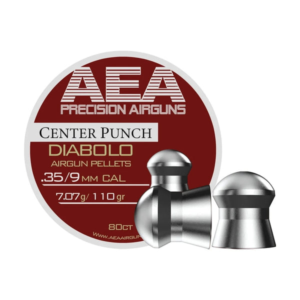 AEA Center Punch Diabolo Pellets .35 Cal / 9mm 110gr - 80ct