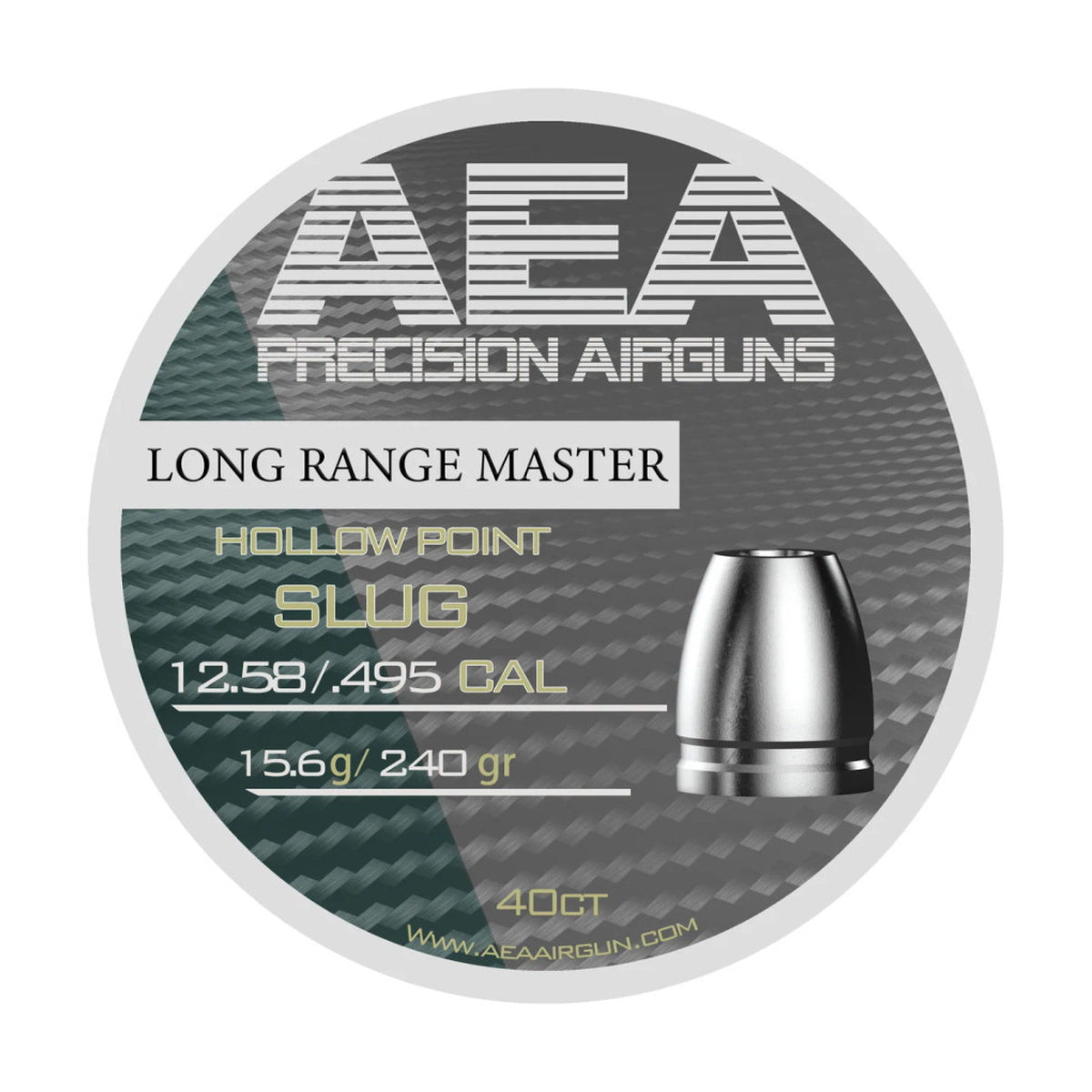 AEA Long Range Master Hollow Point Slugs .495 Cal / 12.58mm 240gr - 40ct