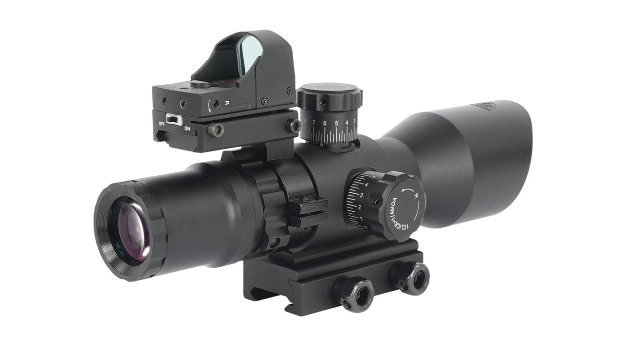 Northtac Redcon Optic 3-9x42 Rifle Scope + Micro Blue Dot Combo