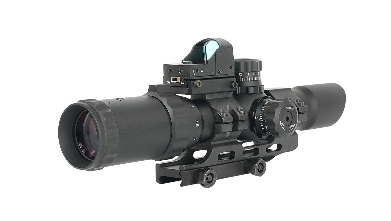 Assault Optic 1-4X28 LPVO Riflescope Mil-Dot Reticle