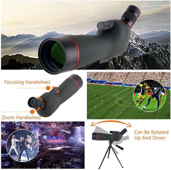 Gumo 20-60x60 Spotting Scope with Tripod,HD BAK4 Prism Full Multi-Coated Lens