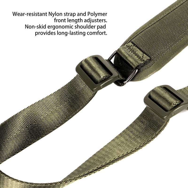 Universal QD Swivel 2 Point Tactical Sling Black & Green