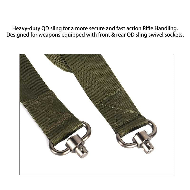 Universal QD Swivel 2 Point Tactical Sling Black & Green